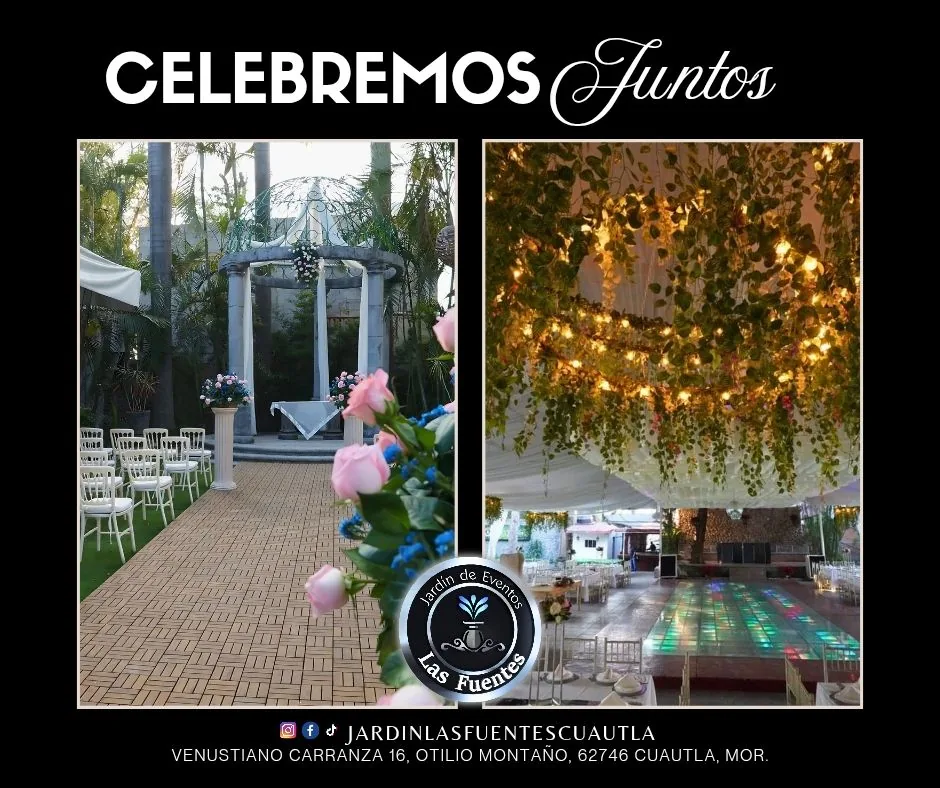 Montaje de evento y pista iluminada